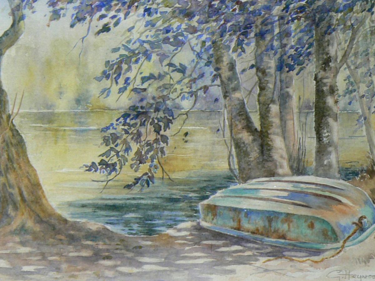 Gillian Heywood Boat near the Waters Edge