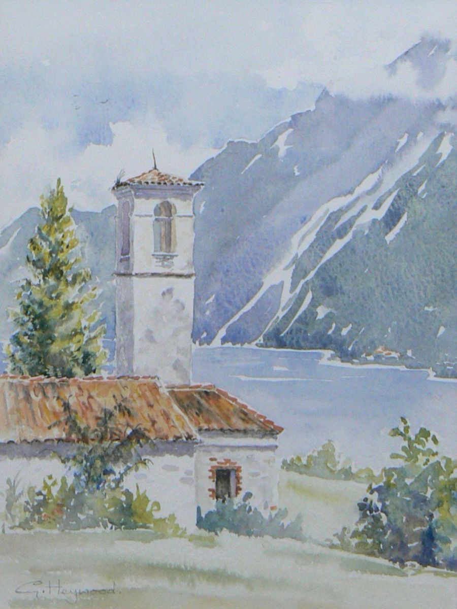Gillian Heywood Church with Mountains