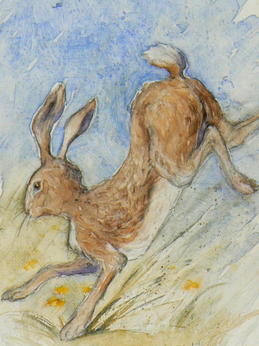 Gillian Heywood Jumping Hare