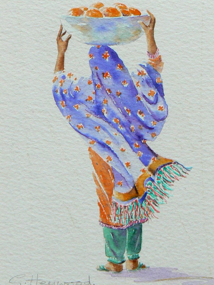 Gillian Heywood Woman with Basket on Head