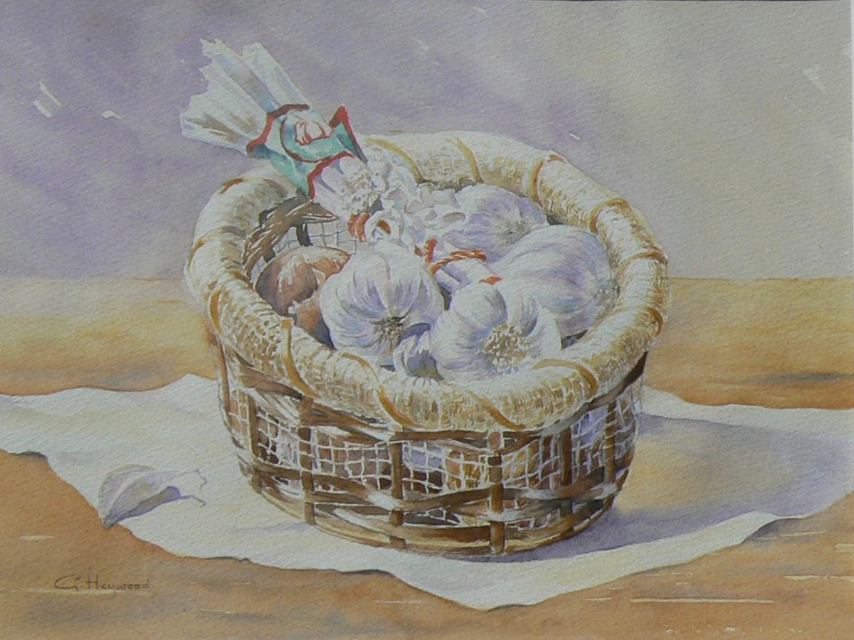 Gillian Heywood - Basket of Garlic