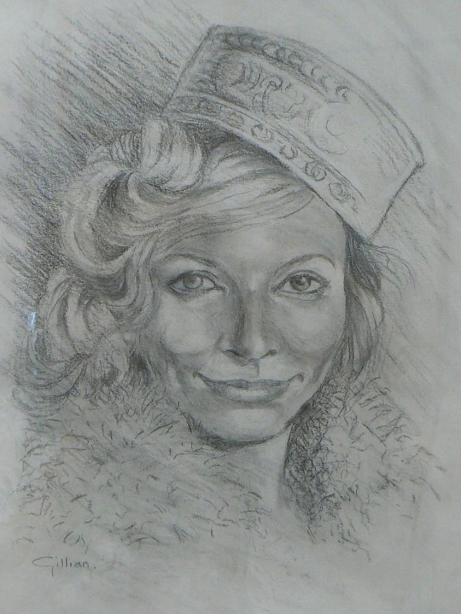 Gillian Heywood Artist - Showgirl Portrait