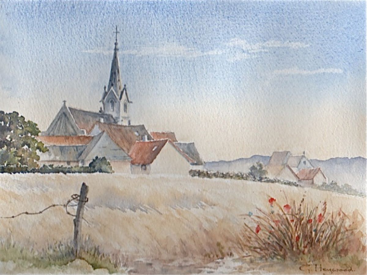 Gillian Heywood - Chrch in French Countryside